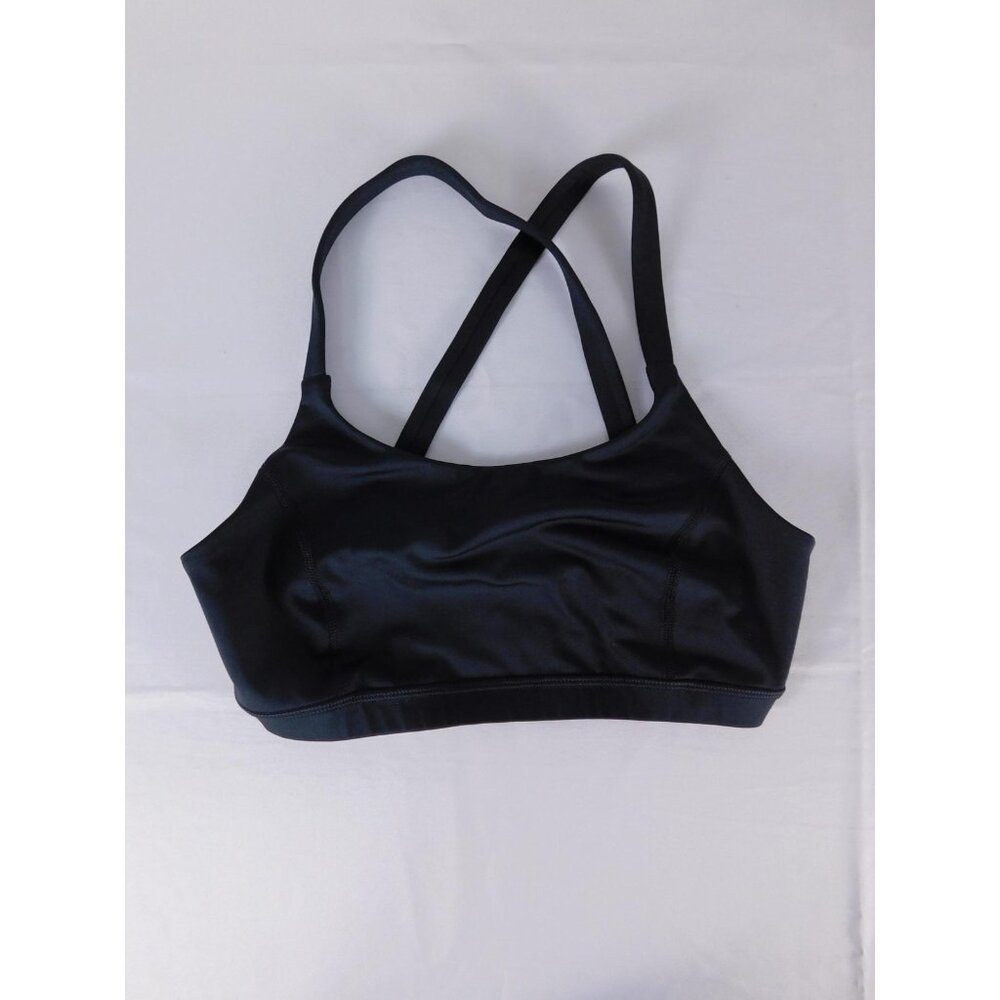 Avia Sports Bra Womens Large Blue Strappy Crossback Stretch Running Yoga Gym